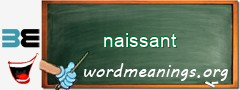 WordMeaning blackboard for naissant
